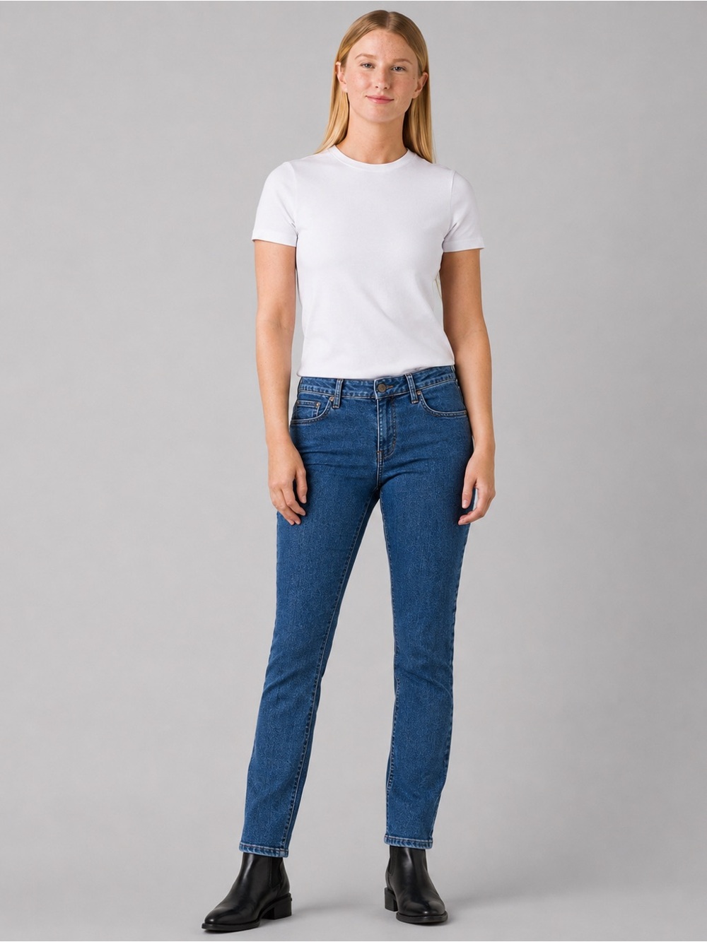 prAna Kayla Mid Rise Slim Jeans Dark Wash Organic Cotton Size 12